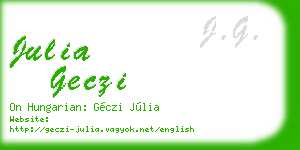julia geczi business card